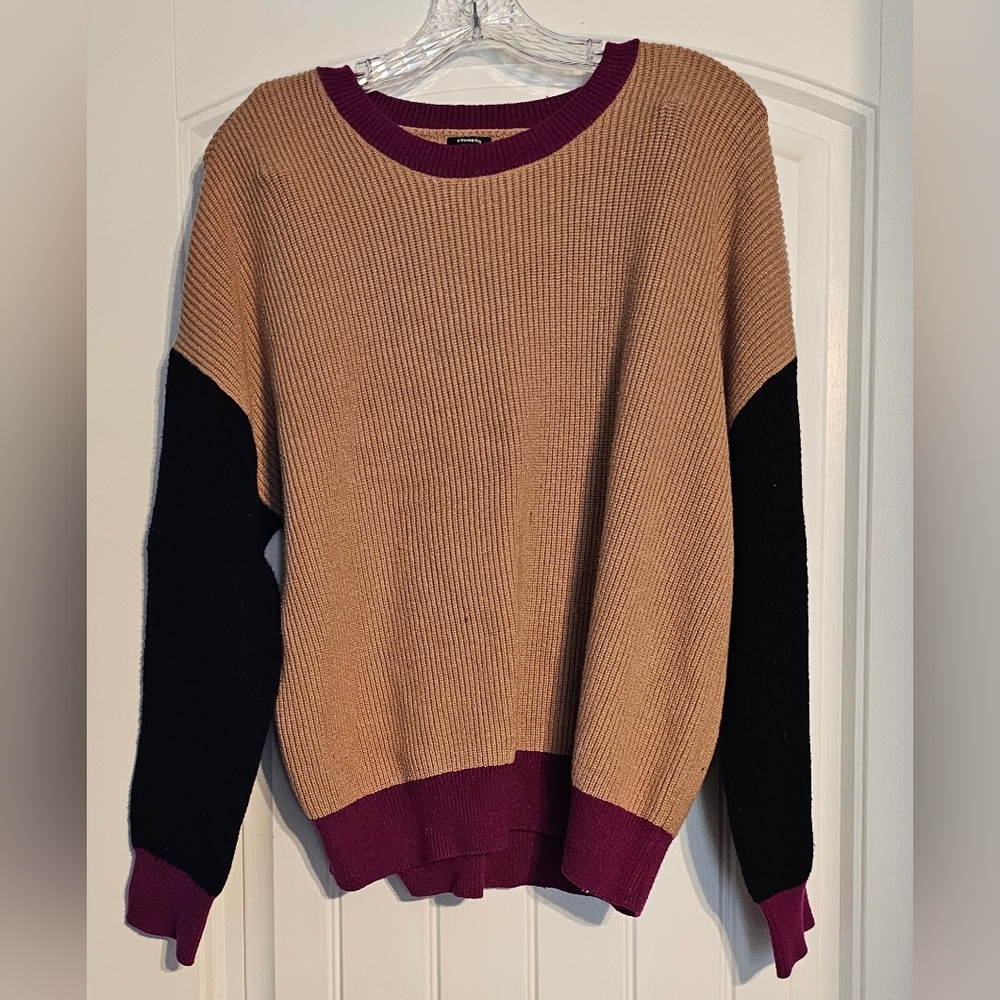 Express Colorblock Knit Sweater